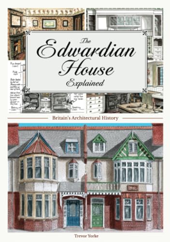 Photograph of a book cover featuring a historic British house with architectural details.