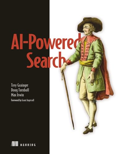 Book cover: "Ai-Powered Search" with illustration of a man in historical attire.