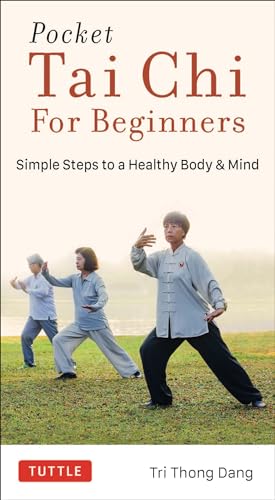 Book cover showing three people practicing Tai Chi in a park at dawn.