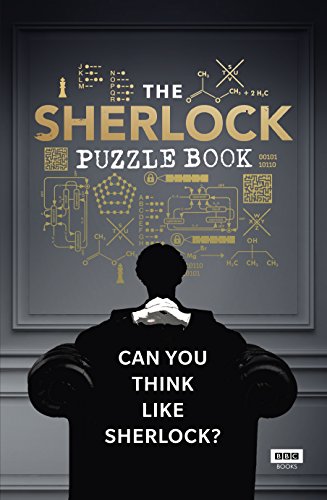 Book cover with Sherlock Holmes silhouette and scientific diagrams.