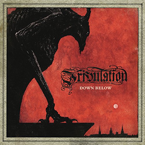 Red CD cover with dark, gothic imagery of a creature and a city.