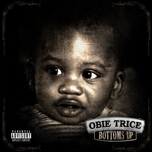 Sepia-toned portrait of a young child, album cover for “Bottoms Up.”