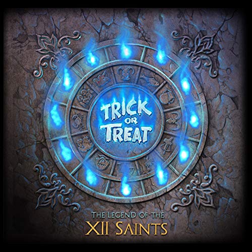 CD cover with a circular, glowing design and text “Trick Or Treat”.