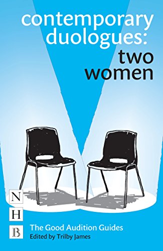 Book cover: blue and white with two black chairs facing each other.