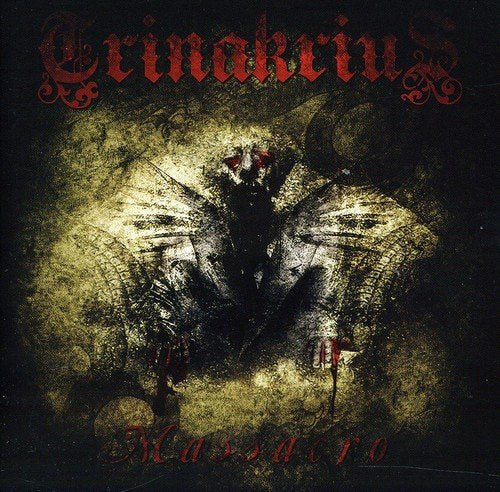 CD cover for Trinakrius’ “Massacro” featuring a dark, distorted figure.
