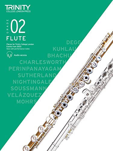 Sheet music book cover with a silver flute diagonally across it.