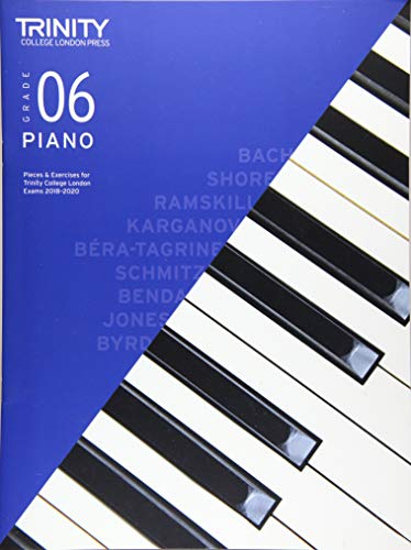 Blue piano exam book for Trinity College London, Grade 6.