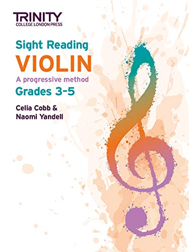 Trinity College London violin sight-reading book, grades 3-5, with treble clef.