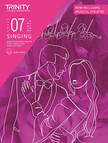 Pink sheet music book cover for Trinity College Grade 7 singing exam.
