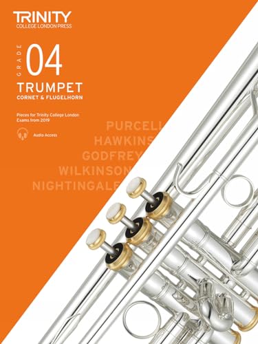 Trinity College London Grade 4 exam music book with brass instruments.