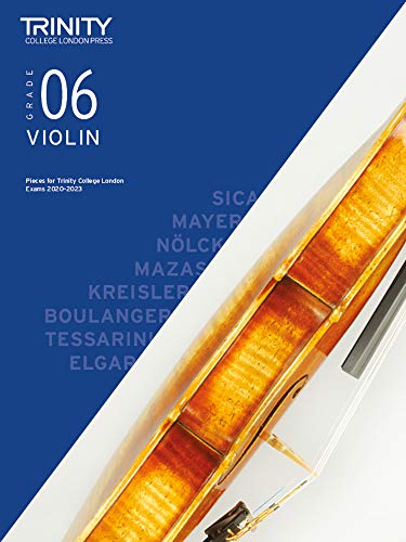 Trinity College London Grade 6 violin exam pieces book cover.