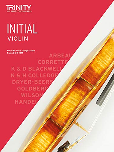 Trinity College London Initial Grade Violin exam pieces book with violin image.