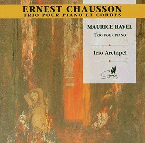CD cover for Chausson and Ravel piano trios by Trio Archipel.