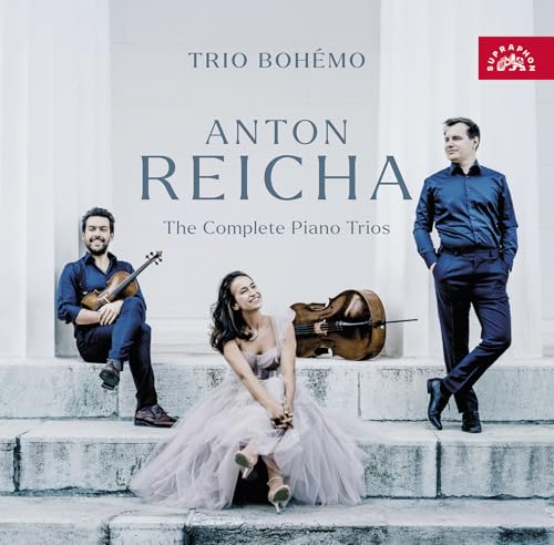 CD cover featuring three musicians and instruments, with text "Anton Reicha".