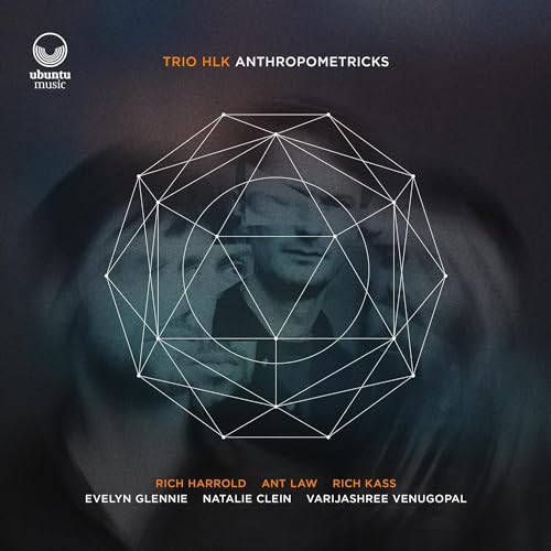 CD cover for Trio HLK’s “Anthropometricks” featuring geometric shapes and portraits.