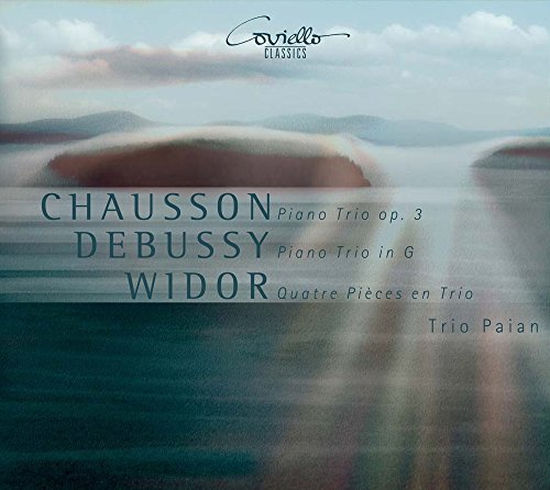 CD cover for classical piano trios by Chausson, Debussy, and Widor.