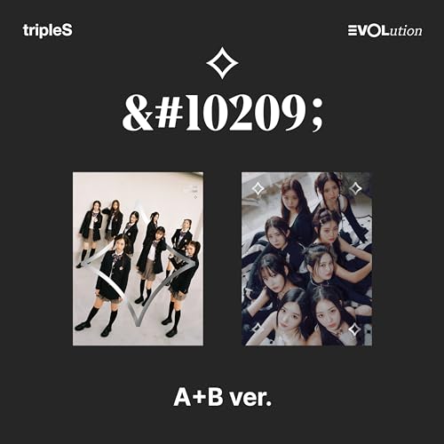triplesS Evolution album cover featuring a group of young women in school uniforms.