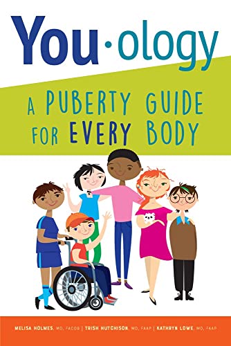 Book cover: "You-ology," a puberty guide with diverse illustrated children.