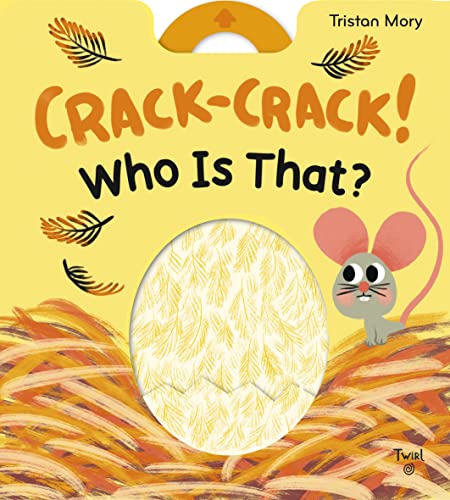 Yellow book cover with a cracked egg, a mouse, and falling leaves.