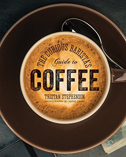 Book cover: “The Curious Barista’s Guide to Coffee” with coffee cup design.