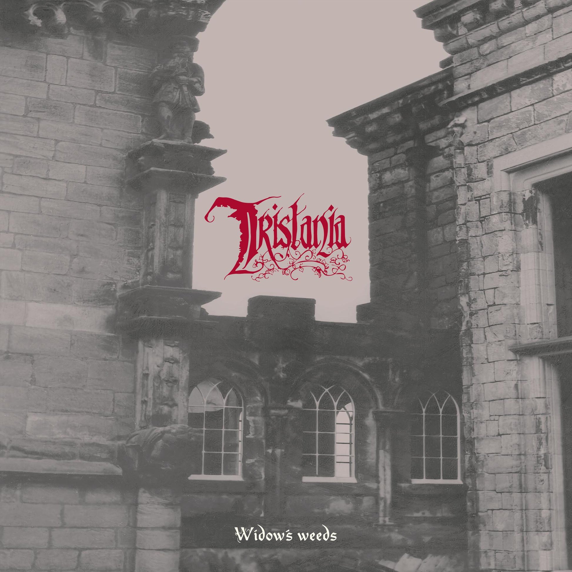 CD cover for Tristania’s “Widows Weeds” featuring gothic architecture.