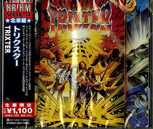 CD case for Trixter's album, featuring a band photo and starburst effect.