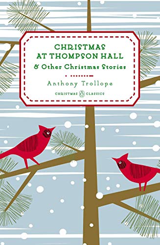Book cover with red cardinals on a branch, festive design.