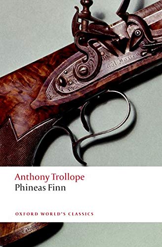 Book cover: "Phineas Finn" by Anthony Trollope, featuring a flintlock rifle.