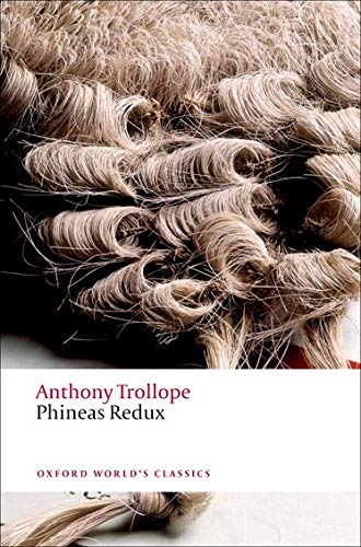 Book cover: “Phineas Redux” by Anthony Trollope, featuring a wig.