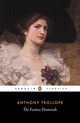 Book cover: painting of a woman in white, title "The Eustace Diamonds".
