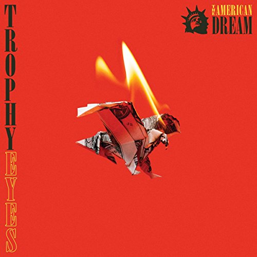 Album cover: burning paper airplane on red background with text.