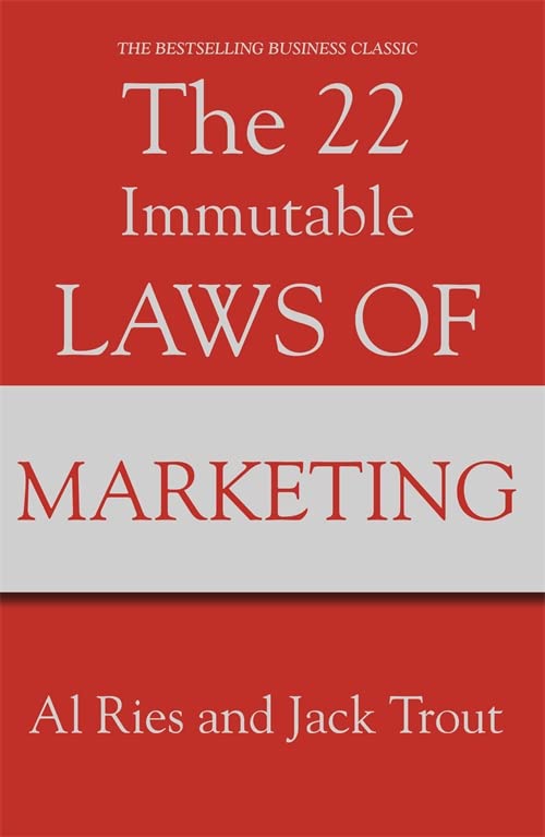 Book cover with red background, white text, and a horizontal grey bar.