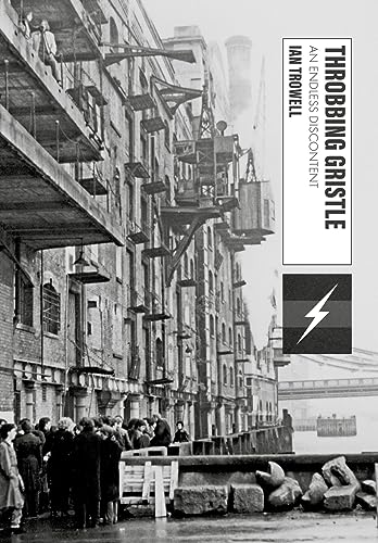 Book cover: black and white industrial scene, text “Throbbing Gristle.”