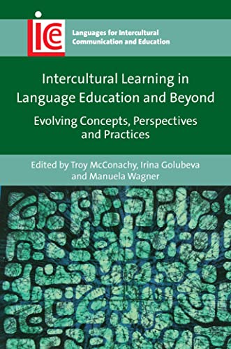 Book cover: “Intercultural Learning in Language Education and Beyond,” green and white.