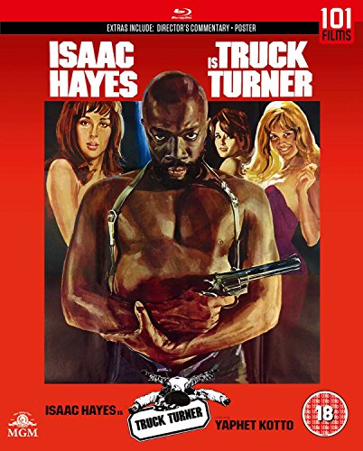 Blu-ray cover art featuring Isaac Hayes holding a revolver, surrounded by three women.