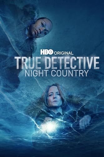 “True Detective: Night Country” Blu-ray cover with two female detectives in snow.