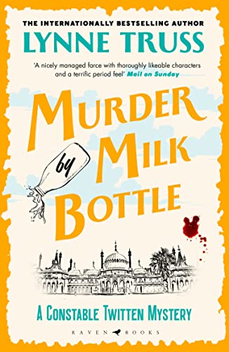 Book cover: "Murder by Milk Bottle" with illustration of a milk bottle.