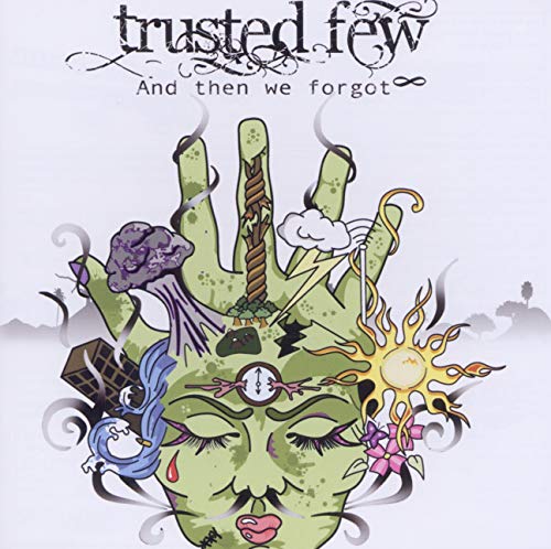 CD cover: green face with hand, sun, clouds, and floral designs.