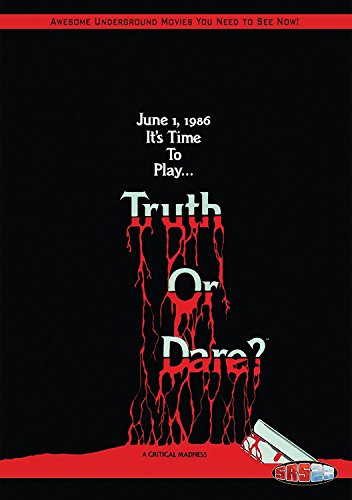 DVD cover for horror film "Truth Or Dare?" with dripping red text.