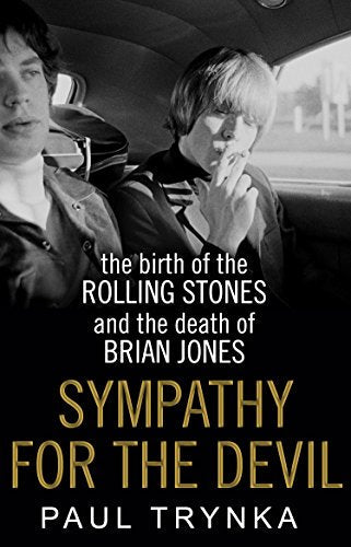 Book cover: black and white photo of Mick Jagger and Brian Jones in a car.