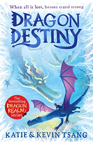 Book cover featuring a boy riding a blue dragon against a snowy background.
