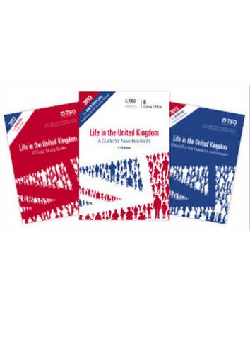 "White box with 'Life in the United Kingdom' text and three booklets on cover."
