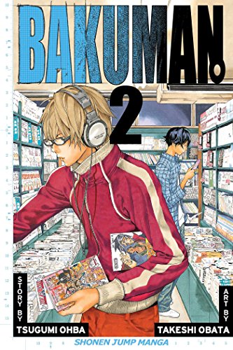 BAKUMAN volume 2 cover: two young men in a manga bookstore.