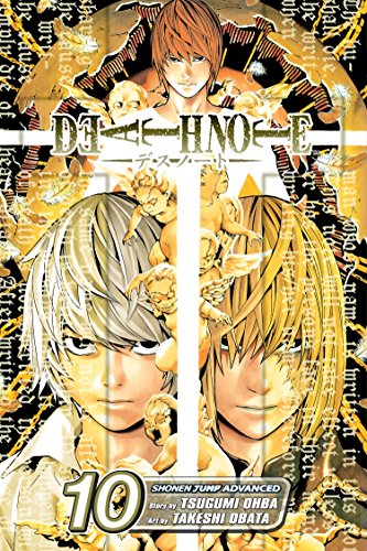 Death Note volume 10 manga cover featuring Near and Mello with golden cherubs.