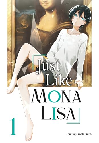 Manga cover featuring an anime girl posed before the Mona Lisa.