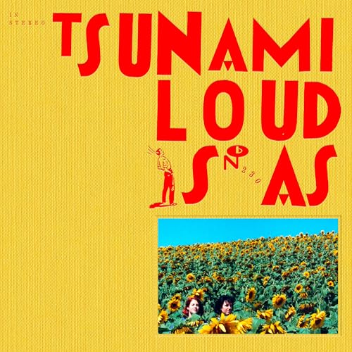 Yellow album cover with red text, a man, and a sunflower field photo.