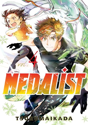 Manga cover featuring two ice skaters in motion with the title Medalist volume 4.