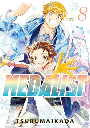 Manga cover featuring a smiling coach and young ice skater on an ice rink.