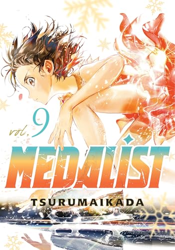 Manga cover: ice skater with flowing hair, volume 9, "Medalist".