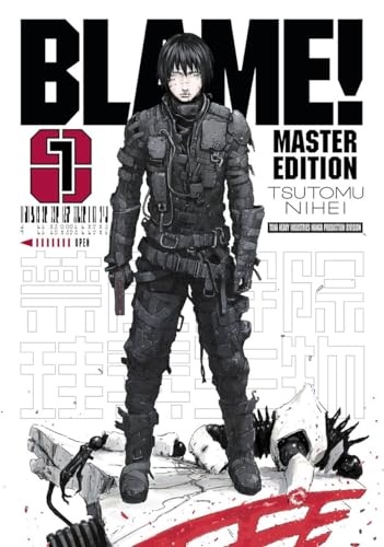 A manga cover featuring a dark-clad character standing over a robotic figure.
